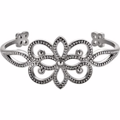 BRC743:101:P 14kt White Metal Fashion Bangle Bracelet