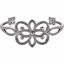 BRC743:103:P 18kt White Metal Fashion Bangle Bracelet