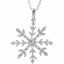 69938:300:P Sterling Silver Cubic Zirconia Snowflake 18" Necklace