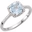69940:219:P Sterling Silver Sky Blue Topaz & .01 CTW Diamond Ring