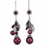 69947:200:P Sterling Silver Freshwater Cultured Pearl & Rhodolite Garnet Earrings