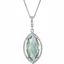 85494:60002:P Sterling Silver Halo-Styled Marquise-Shaped Dangle Pendant or Necklace