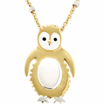 69972:107:P 18kt Yellow Vermeil Penguin 17" Necklace for Loyalty