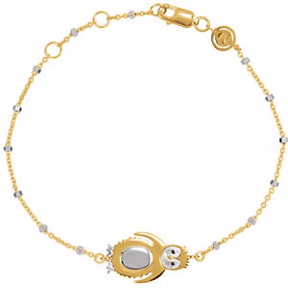 650001:606:P 18kt Yellow Vermeil Penguin 7.5" Bracelet for Loyalty