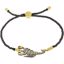 650001:612:P 18kt Yellow Vermeil & Black Rhodium-Plated Scorpion Black Satin 8" Bracelet for Passion