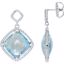 85483:60005:P Sterling Silver Sky Blue Topaz & 5/8 CTW Diamond Earrings