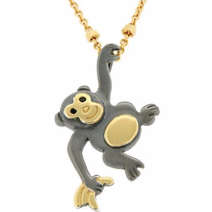 650684:1040:P 18kt Vermeil Monkey 17" Necklace for Mischief 