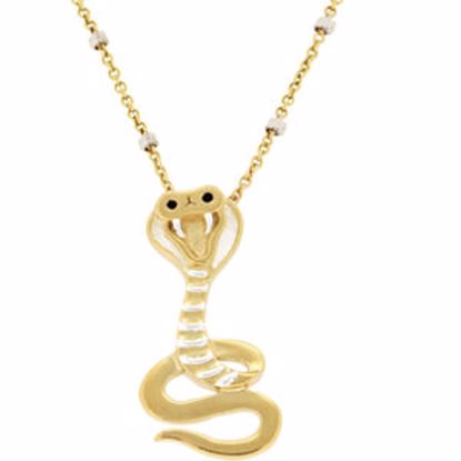 650677:1090:P 18kt Vermeil Serpent 17" Necklace for Temptation