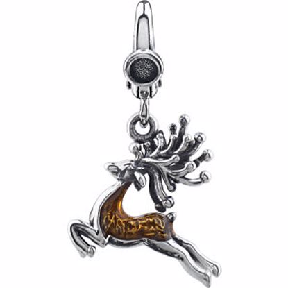 85552:101:P Reindeer Charm with Enamel