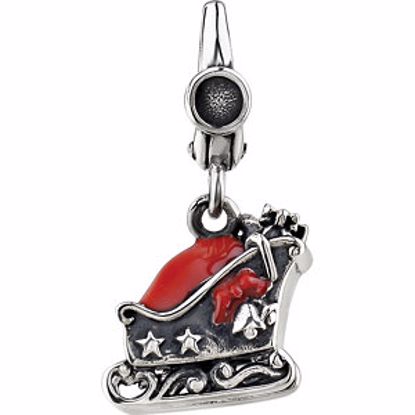 650096:101:P Santa's Sleigh Charm with Enamel