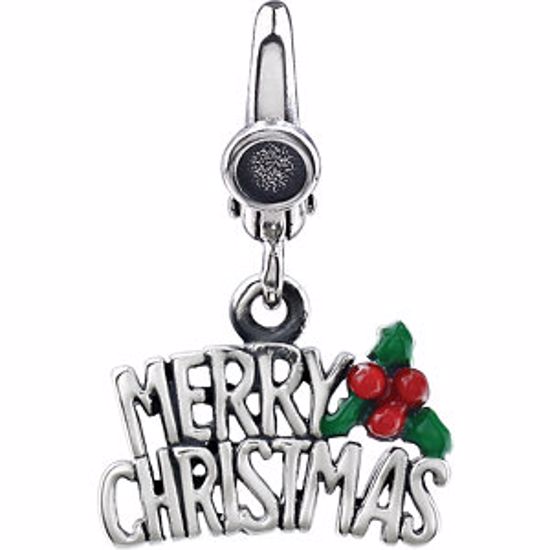 650099:101:P Merry Christmas Charm with Enamel