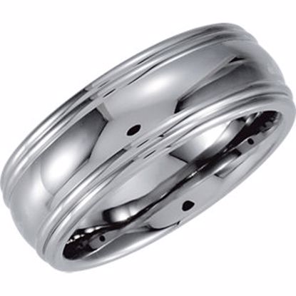 STST1002:107:P Stainless Steel 7mm Grooved Band Size 7