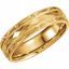 5717:276936:P 10kt Yellow 6mm Comfort Fit Design Band Size 6.5