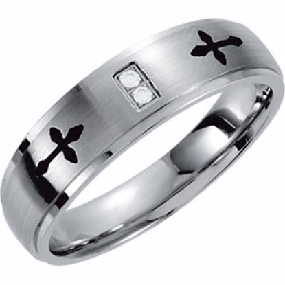 STST1006D:10115:P Stainless Steel Black Laser Band