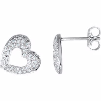 650078:100:P 14kt White 1/4 CTW Diamond Heart Earrings