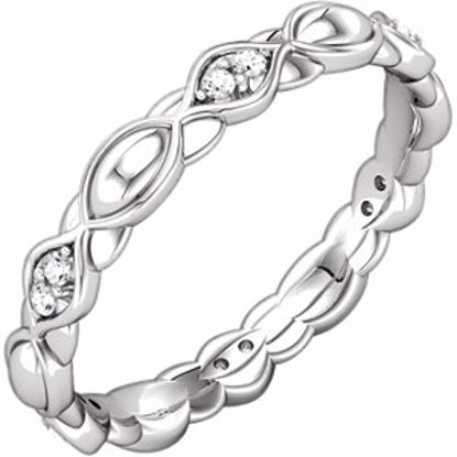 121954:210:P Platinum 1/8 CTW Diamond Sculptural Eternity Band Size 6