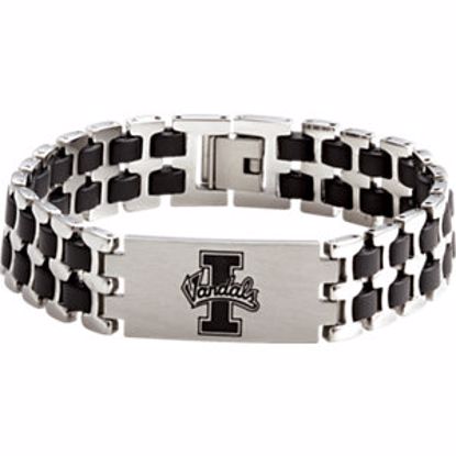 650405:121:P Stainless Steel Idaho Vandals Logo 8.5" Bracelet