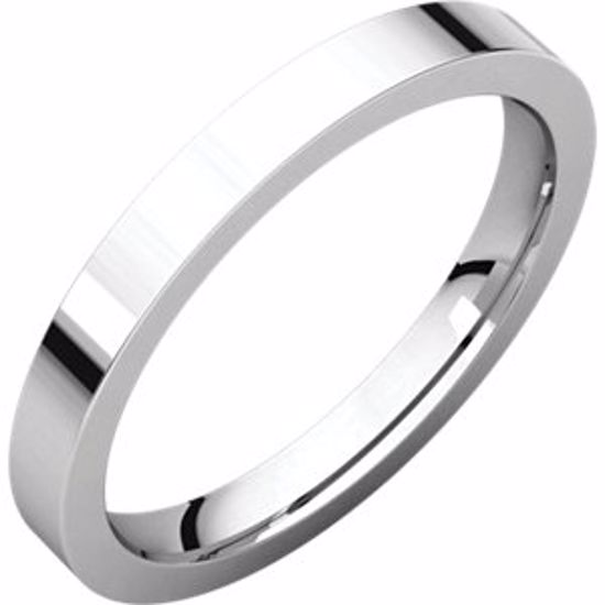 FIR9:687:P 10kt White 2.5mm Flat Comfort Fit Band