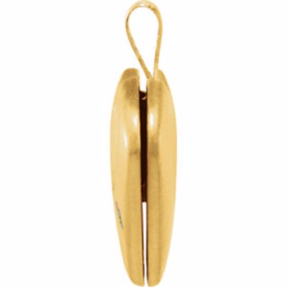 R45352:202:P Gold Plated & Sterling Silver Heart Locket with Cross