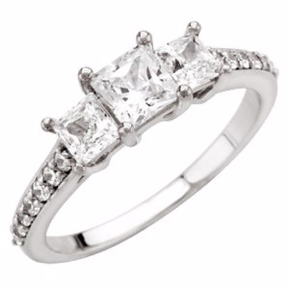 67781:128:P 14kt White 3/4 CTW Diamond Engagement Ring