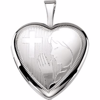 R45372:101:P Sterling Silver Prayer Locket