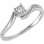 650003:104:P Sterling Silver .03 CT Diamond Illusion Engagement Ring Size 9