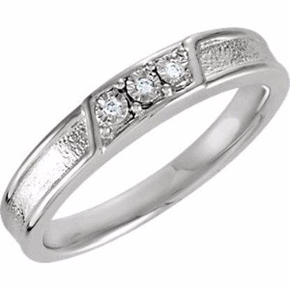 650004:106:P Sterling Silver .02 CTW Diamond Illusion Band Size 9