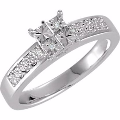 650026:105:P .02 CTW Diamond Illusion Engagement Ring