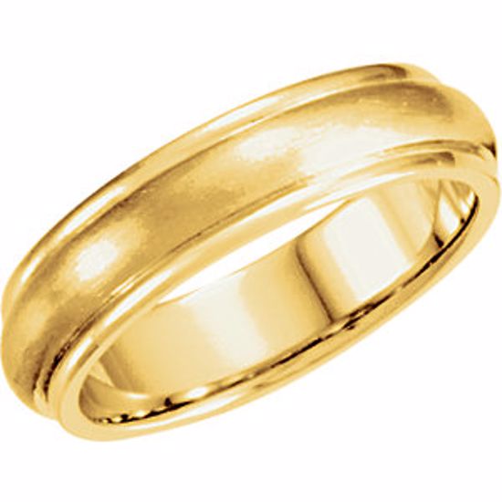 50165:225928:P 14kt Yellow 5mm Comfort Fit Design Band Size 14.5