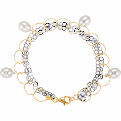 650278:100:P Freshwater Cultured Pearl 7.5" Bracelet