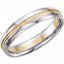 50483:288622:P 14kt Yellow & White 4.5mm Design Band Size 4