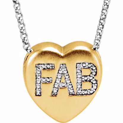 650271:137:P .007 CTW Diamond "Fab" Heart Necklace 