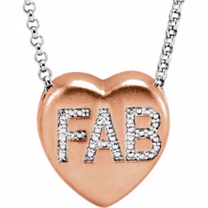 650271:138:P .007 CTW Diamond "Fab" Heart Necklace 