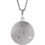 85545:60009:P Sterling Silver .005 CTW Diamond Letter "J" Initial Disc 18" Necklace