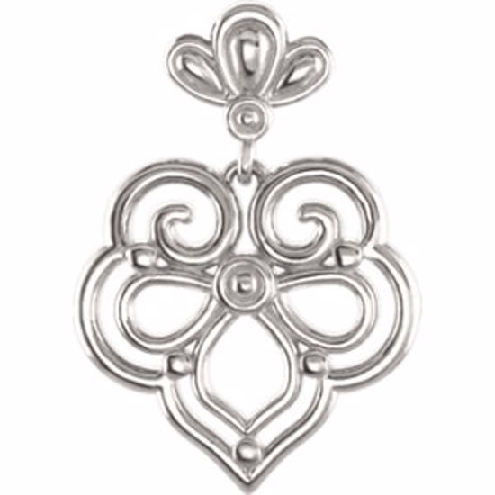 85591:1000:P 14kt Yellow Decorative Dangle Pendant 