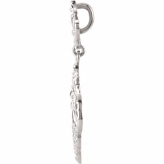 85585:1001:P Sterling Silver Decorative Dangle Pendant