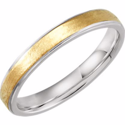 51166:101:P Comfort-Fit Precious Bond® Sterling & Karat Gold Band