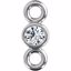 28549:1049:P 14kt White .015 CTW Diamond Micro Bezel Link 