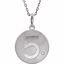 85543:60005:P Sterling Silver .005 CTW Diamond Number "5" 18" Necklace