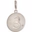 85542:60003:P .005 CTW Diamond Number "3" Disc Charm
