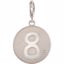 85542:60008:P .005 CTW Diamond Number "8" Disc Charm
