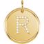 85088:10710:P Vermeil 1/10 CTW Diamond Initial "R" Pendant