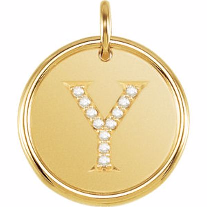 85088:10820:P Vermeil .05 CTW Diamond Initial "Y" Pendant 