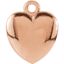 85466:100200:P 14kt Rose 10.85x8.9mm Puffed Heart Charm