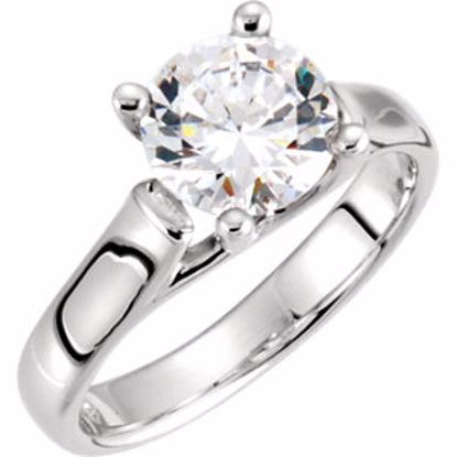 120979:6000:P 14kt White Cubic Zirconia Engagement Ring