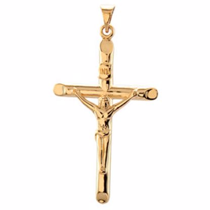 R42285:1050:P 18kt Yellow Crucifix Pendant