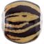 28746:1001:P Sterling Silver 12x13mm Tiger Print Bead
