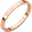 F7.5:102:P 14kt Rose 2mm Flat Band