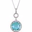 85563:70000:P Sterling Silver Sky Blue Topaz & 1/4 CTW Diamond 18" Necklace