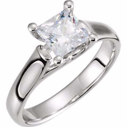 120978:6003:P 10kt White 1/4 CTW Diamond Trellis 4-Prong Solitaire Engagement Ring